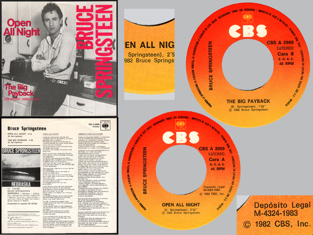 Bruce Springsteen - OPEN ALL NIGHT / THE BIG PAYBACK
